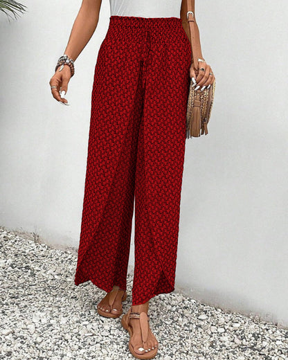 Stella | Lisette Trousers with Wide Legs and Geometric Print