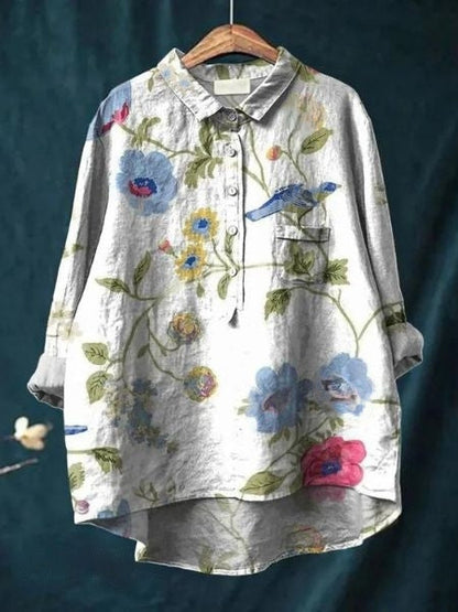 Amber | Blouse with Floral Pattern