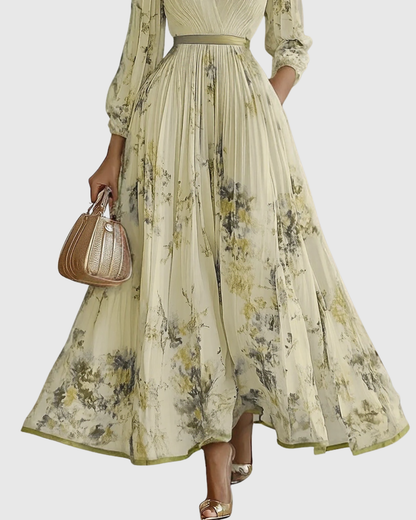 Rowella | Elegant Maxi Dress with Pleats