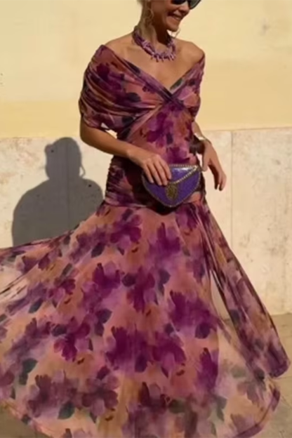 Rosamund | Elegant Maxi Dress for Formal Occasions with V-Neck
