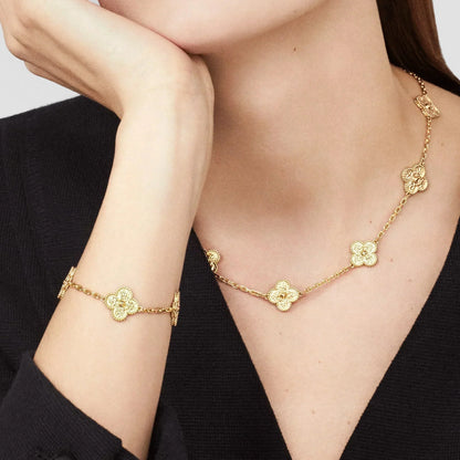 CLOVER | 10 Motif Gold Necklace