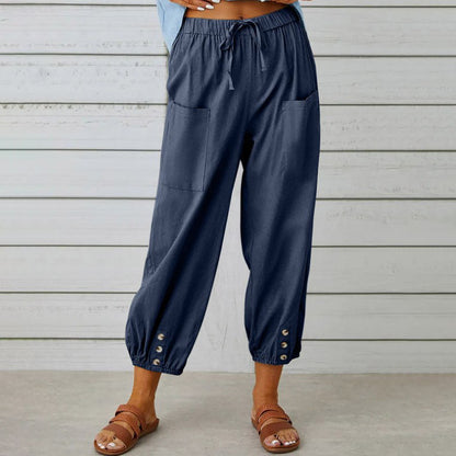 Lidia | Wide Women's Trousers Made from Cotton and Linen