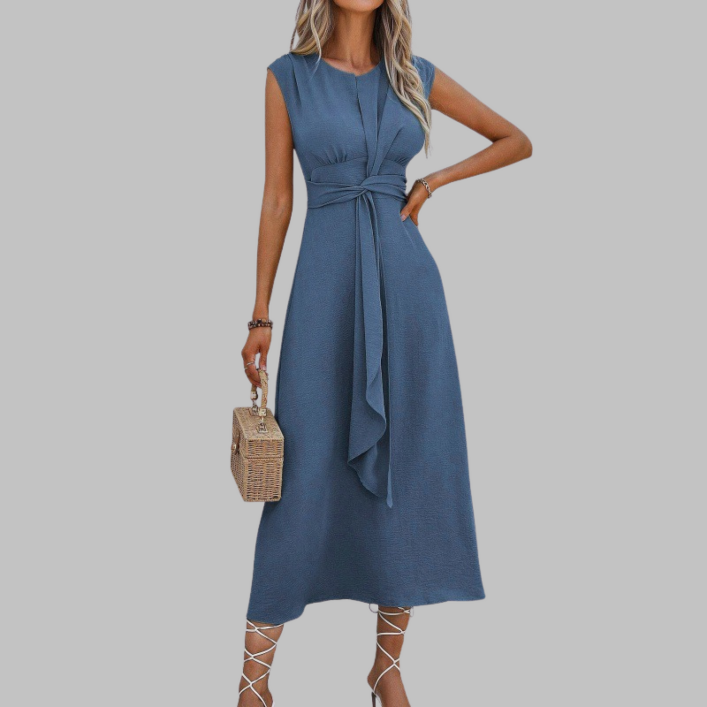 Reese | Elegant Sleeveless Round Neck Maxi Dress