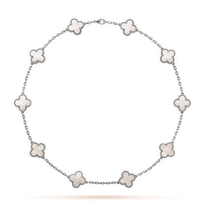 CLOVER | 10 Motif Silver Necklace