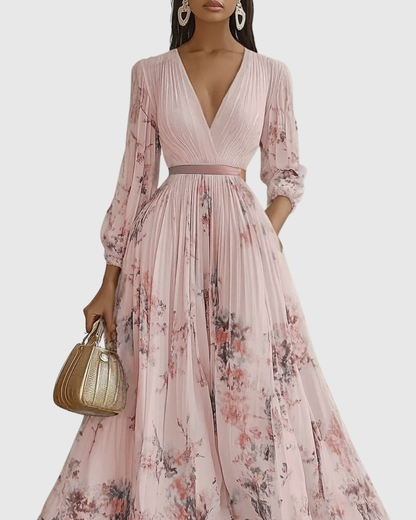 Rowella | Elegant Maxi Dress with Pleats
