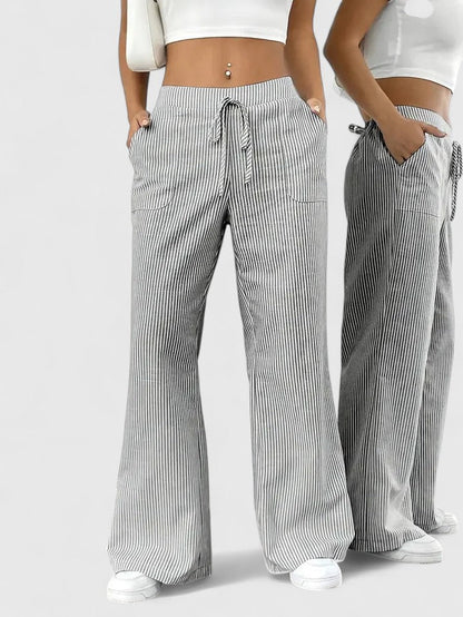 Birgit | Comfortable Wide Leg Trousers with Elegant Details