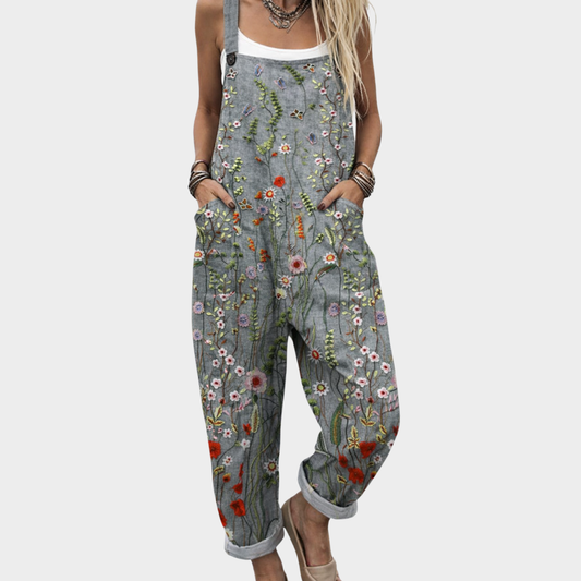 Brigit | Comfortable Printed Dungarees