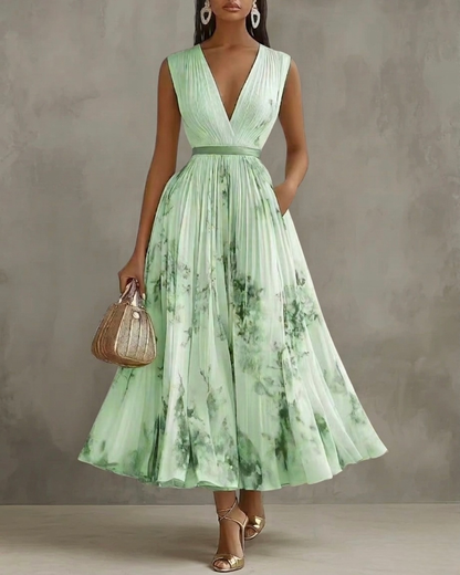 Rowella | Elegant Maxi Dress with Pleats