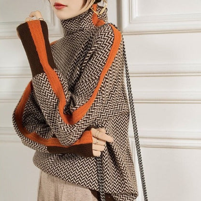 Eleanor | Herringbone Luxe Roll Neck