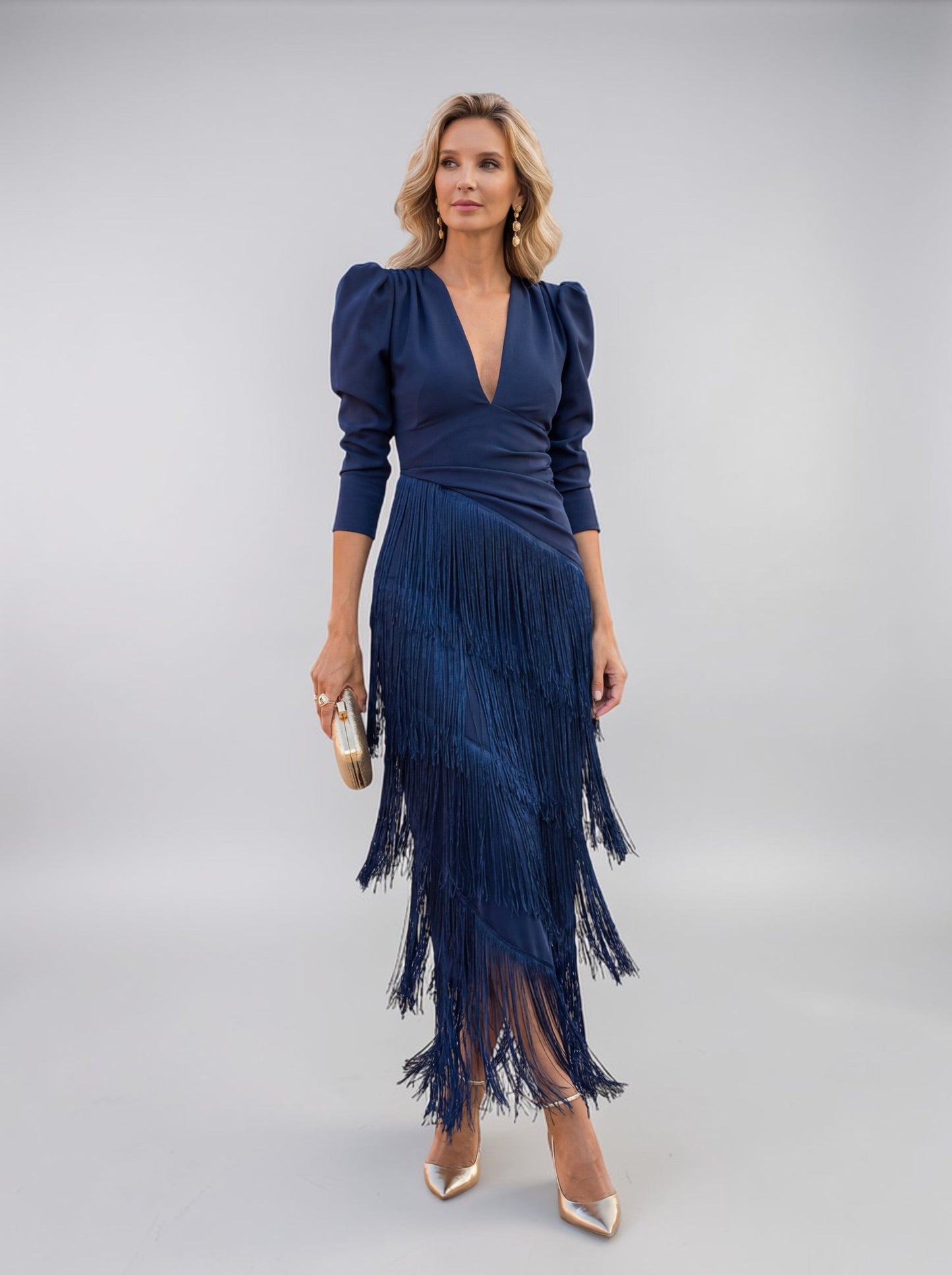 Sofia | Elegant Dress with Fringes